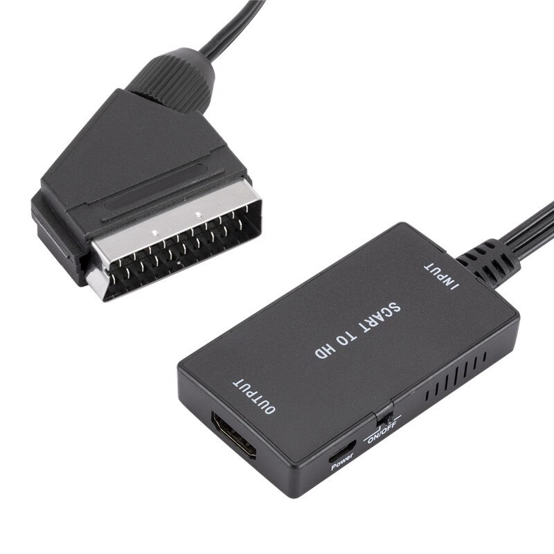 1Pc Hd 1080P Scart Naar Hdmi-Compatibel Kabels Converter Adapter Voor Video Audio Converter Met Usb Kabel voor Hdtv Dvd Adapter