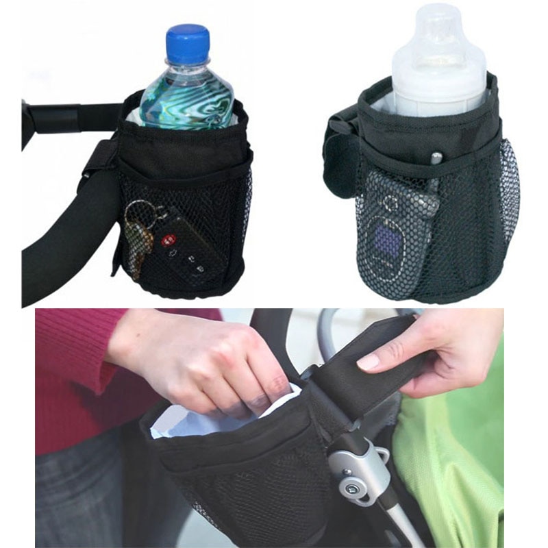 Pram Rack Stroller Bottle Holder Pram Cart Cup Rack for Milk... – Grandado