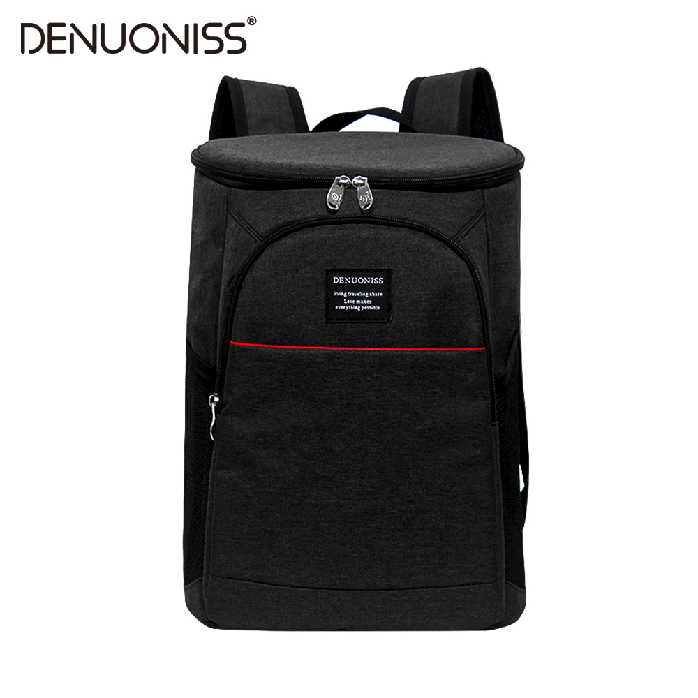 DENUONISS 20L Thermo-Kühltasche, stilvoller multifunktionaler isolierter Rucksack, wasserdichte Picknick-Kühlschranktasche und Flaschenöffner