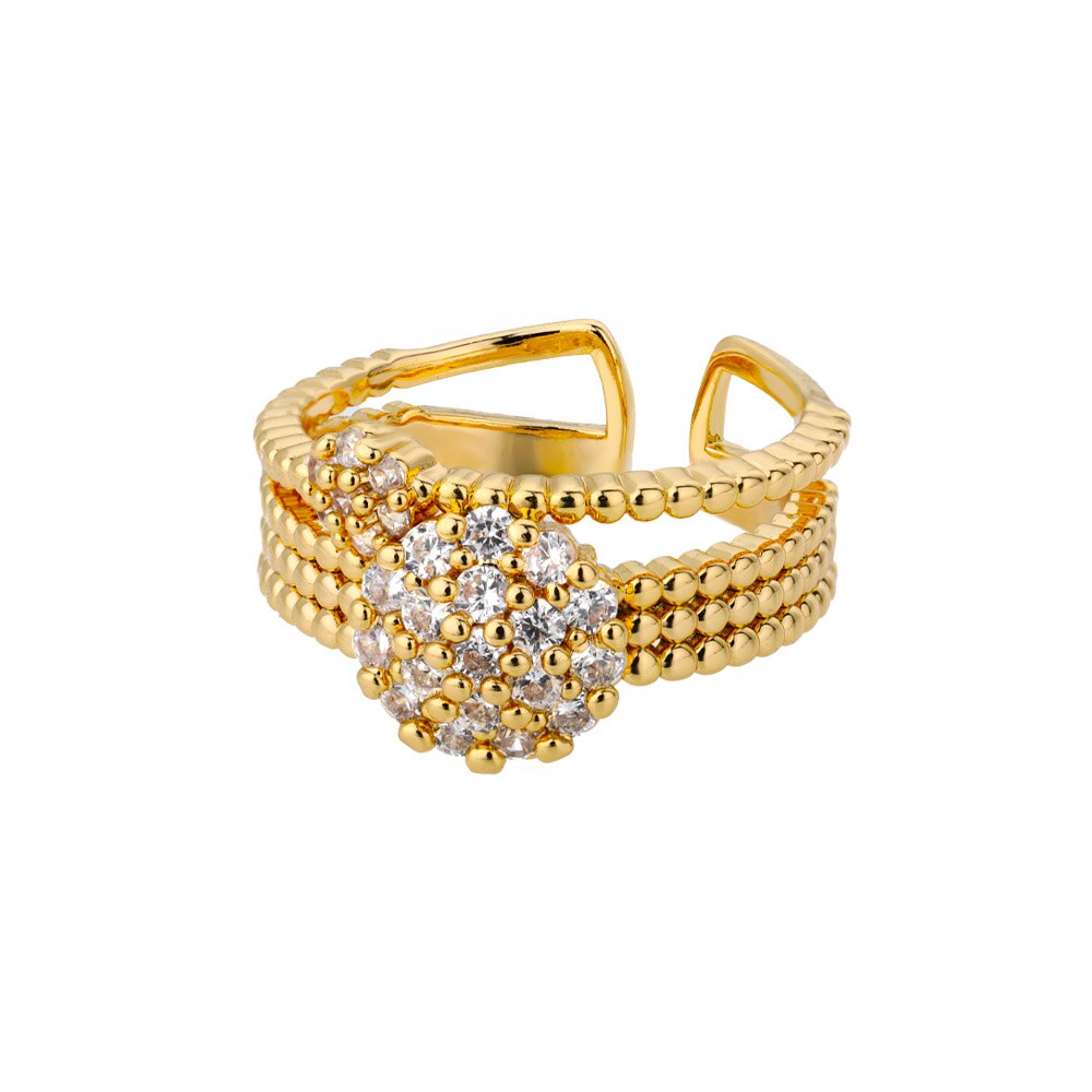 Verstellbare zirkonia-ringe mit blumenmuster für damen, edelstahl, Gold- und silberfarben, paarringe, hochzeitsschmuck, anillos mujer