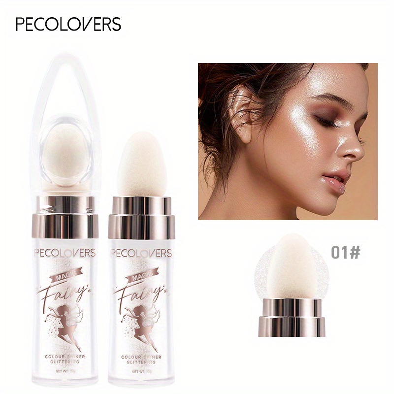 Fairy Powder Highlighter Stick, Shimmer Contour Blush Powder Contour Shading Glitter, Contour Brightening Makeup Highlighter: army green