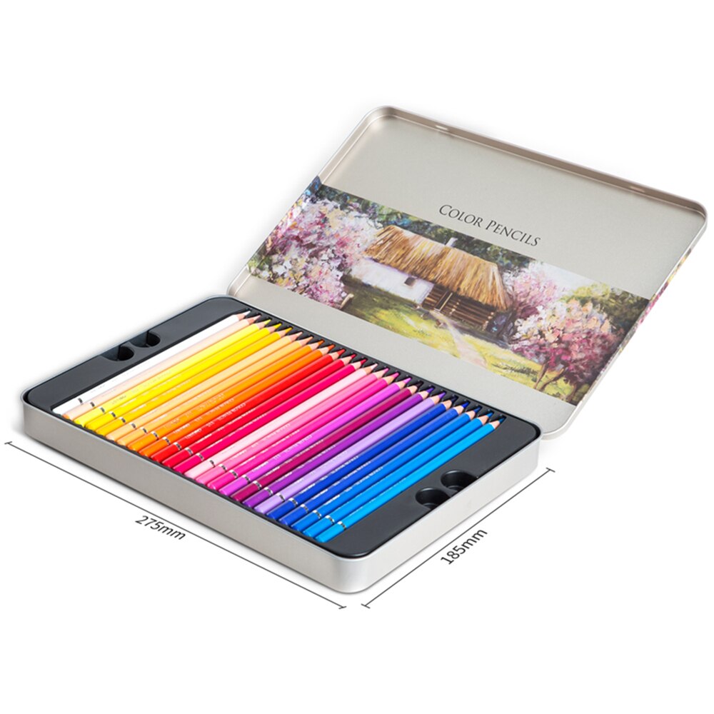Deli 48/72 Oily Colored Pencils Coloring Pen Color Lead Oily Children Beginners Water-soluble Hand-Painted Pen Art Supplies: 48 In 1