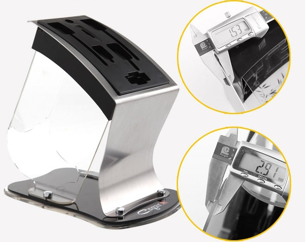 Universal Keuken Accessoires Roestvrijstalen Mes Opbergrek Multifunctionele Geplaatst Acryl Mes Staan Gereedschaphouder