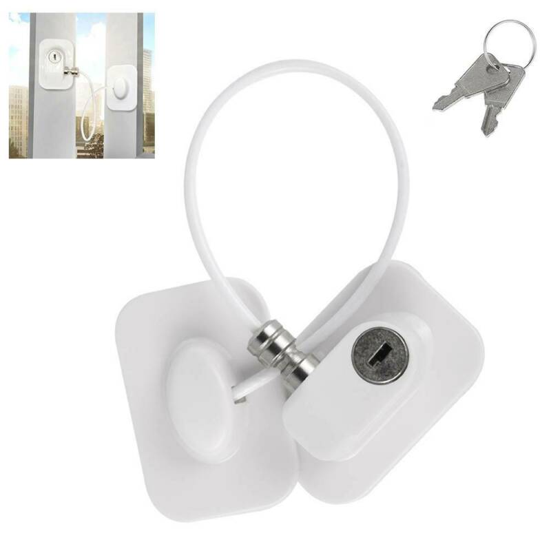 Zabezpieczenie przed dziećmi przesuwanie drzwi lodówki z 2 kluczami hasło okno bezpieczeństwa zamykana szafka blokada lodówka z zamrażarką blokada szafki: biały