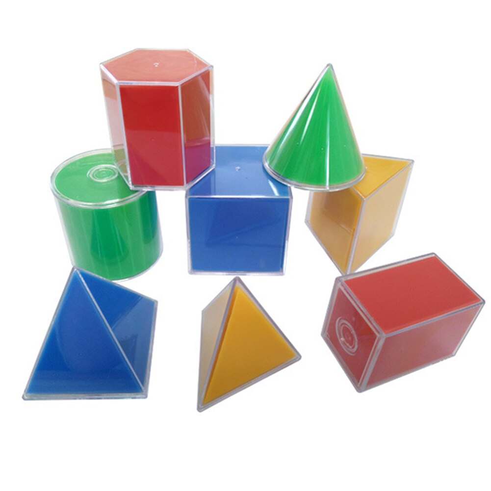 8 Stks/set Vouwen Prisma Cilinder Geometrische Model Wiskunde Leren Middelen Juguetes Geometrie Verkennen Volume Kids Educatief Speelgoed