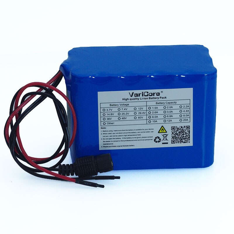 VariCore 100% nueva protección de gran capacidad 12 V 10Ah 18650 batería recargable de litio 12,6 v 10000 mAh capacidad