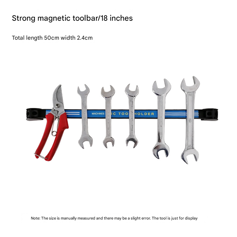 8" 12" 18"24" Strong Magnetic Tool Holder Heavy-duty Magnet Tool Bar Strip Rack Workshop Garage Organizer Rack Tool Cabinet: Silver