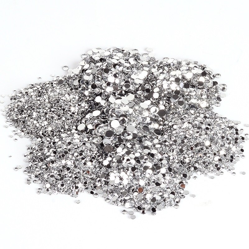 1000 pcs Mixed Size Black Crystal AB Rhinestones Nail Art Rhinestones Voor Nagels 3D Nail Art Decoraties Manicure Accessoires