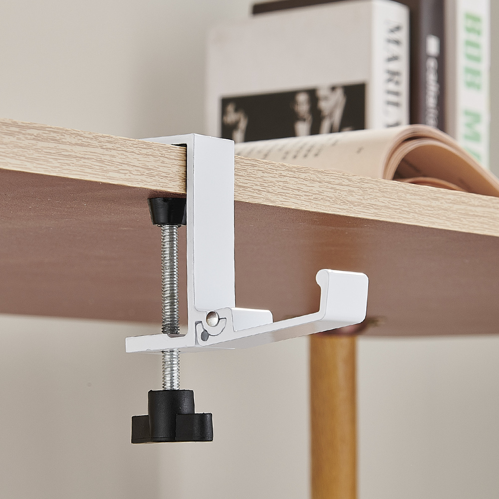 1PC Adjustable Desk Edge Hook Gaming Headset Desk Hanger Backpack Storage Hanging Hook Holder Punch-free Home Office Organizer