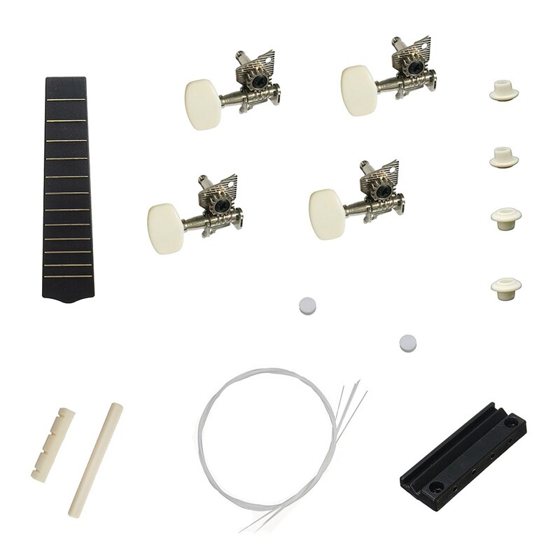 enfants Soprano ukulélé Kit de bricolage 21 pouces tilleul 4 cordes guitare hawaïenne pour travail manuel peinture parfaite enfant campagne