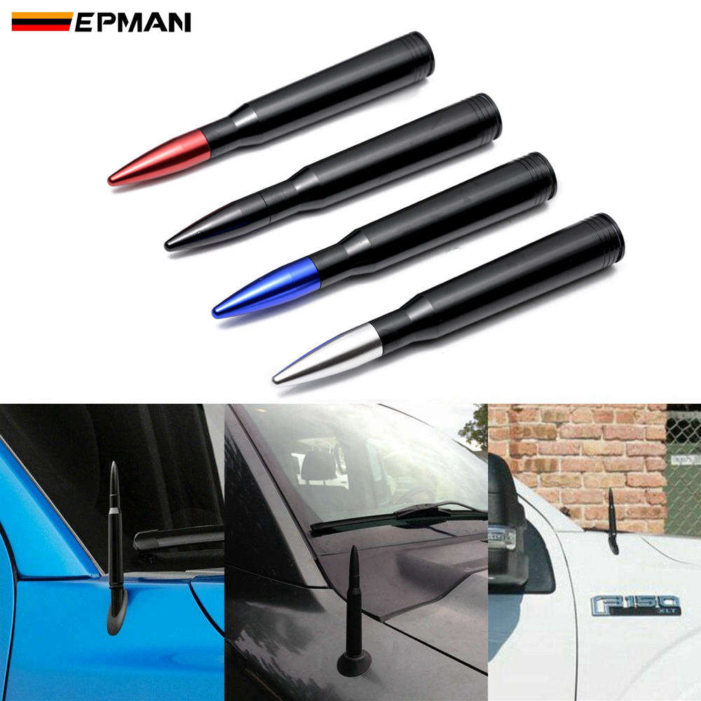 EPMAN Universal Aluminium Car SUV Antenna For Dodge Ram CRV RAV4 JEEP 50 Cal Caliber Short Antenna Kit EPTX007