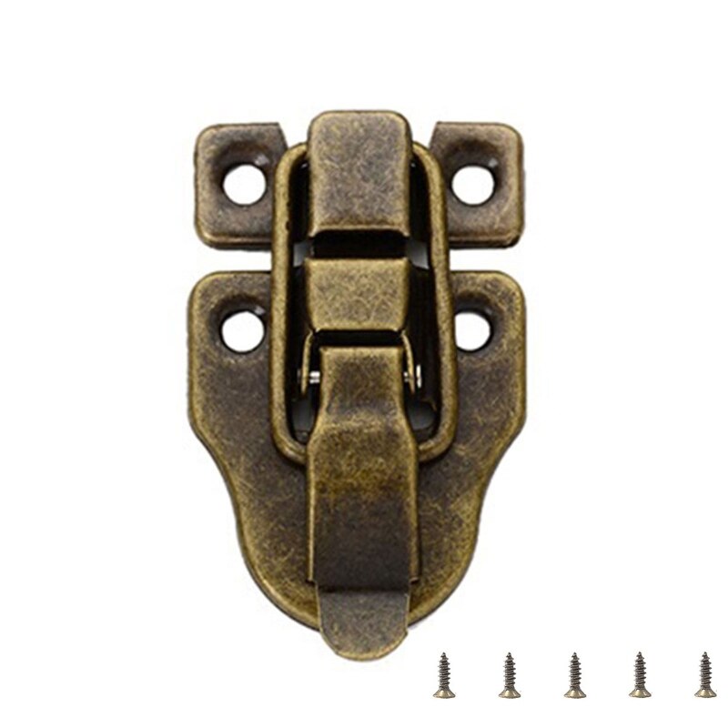 Antique brass Silver Golden Heavy Duty Trunk Toggle Catch Jewelry Chest Wooden Wine Box Case Suitcase Hasp Latch Lock 40x62mm