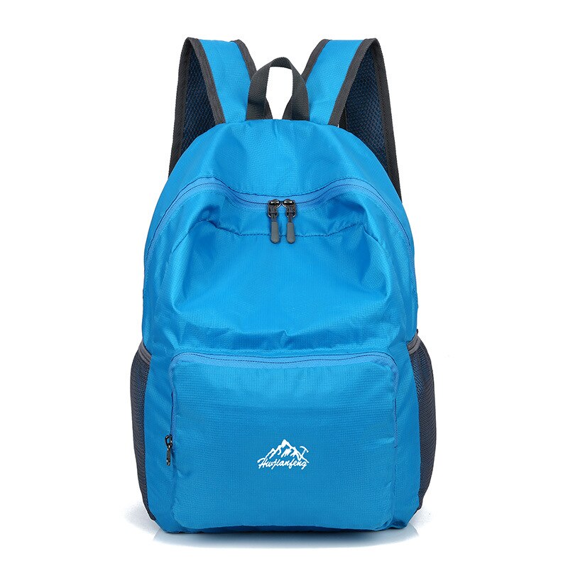 Ultralight Outdoor Sports Bags Waterproof Camping Climbing Bag Foldable Hiking Shoulder Bag Trekking Mountaineering Backpack: Blue Color