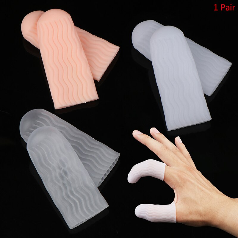 1 paire Silicone Gel Tube pansement doigt orteil protecteur gant manches soulagement de la douleur chauffé doigt gants antidérapant