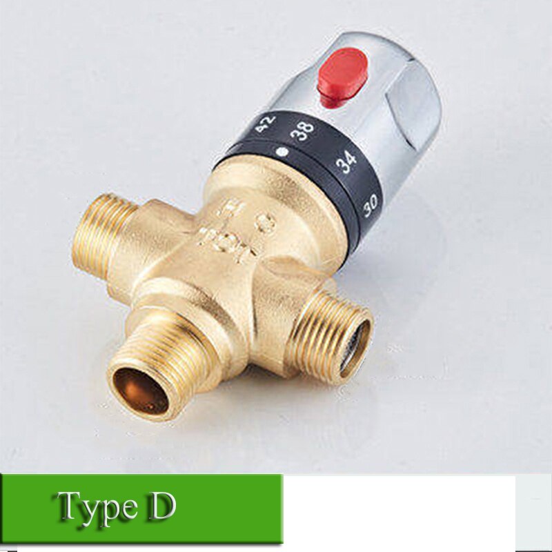 Brass Thermostatic Mixing Valve Constant Water Temperature Shower Faucet Valve Thermostat Bathroom Kitchen Tap Valve 6 types: Type D