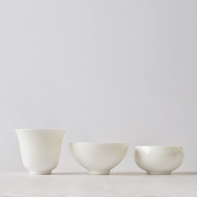 Pinny hvid porcelæn tekopper håndlavede keramiske pigmenterede tekopper kinesisk kung fu te sæt te skål porcelæn