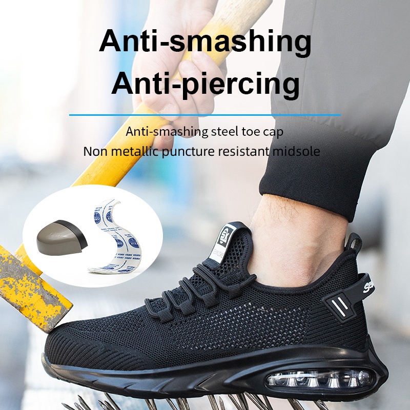 Sicherheitsschuhe Herren Arbeitsschuhe Leichte weiche Stahlkappen Turnschuhe Industrielle Sicherheit Tennis Stahlkappe Original