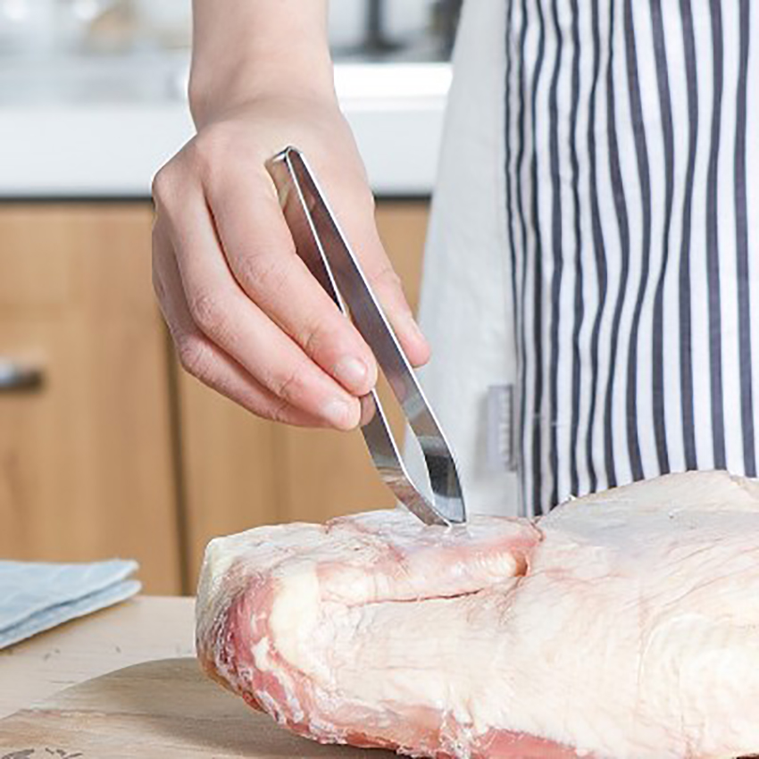 Fiskeben pincet rustfrit stål svin hår klip fiskeben fjerner knibtænger fisk madlavning værktøjer ænder fjer køkken gadgets