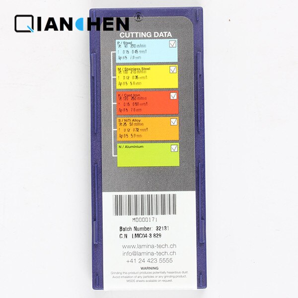 Genuine original high-performance LAMINA SDKT 1204 AETN LT30 (10pcs/lot) tungsten Carbide Cutting tools inserts