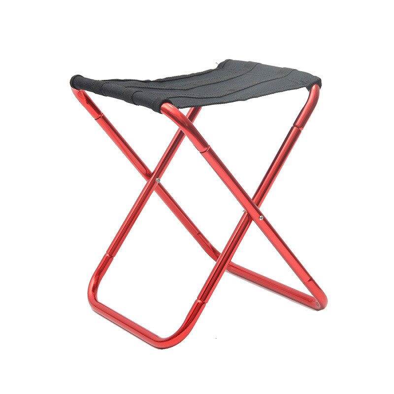 Banc pliable Portable léger, petit tabouret, chaise de voyage, pique-nique, pêche, métro, Train, Camping: Red