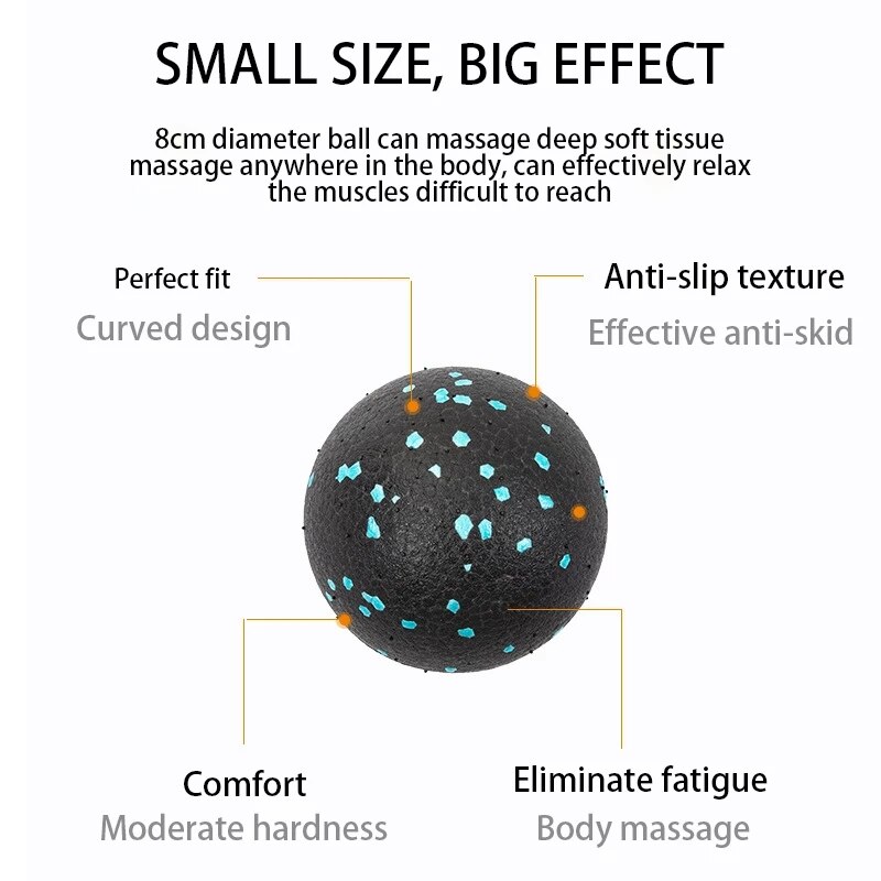 Muskel Entspannung Menstruations Ball Tragbare Yoga Reflexzonenmassage Ball Epp Faszie Tranning Ball 8cm Fitness Sport Meridian Handball