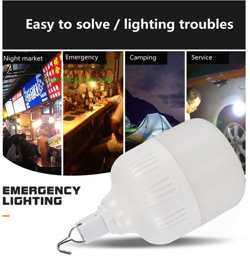 3 Mode LED Emergency Light Bulb Rechargeable Battery Lighting Home Outdoor Camping LED Lights Living Room Bedroom Led Light
