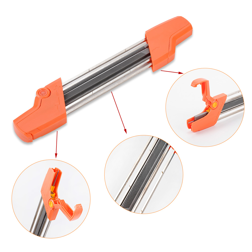2 In 1 Easy File Chainsaw Chain Sharpener 3/8 P 4.0mm Saw Teeth Set Fast Sharpening With 2pcs 5/32 Inch Files Chain Sharpener
