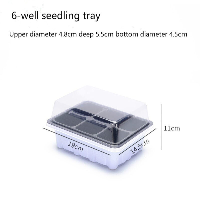 Seedling tray, heat preservation and moisturizing seedling box, nursery box, seedling tray, nursery cup mini plastic tray: black