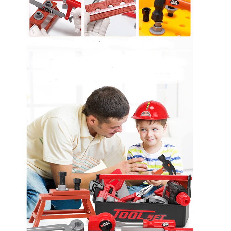 Kinderen Speelgoed Elektrische Boren Tool Speelgoed Toolbox Set Simulatie Boor Schroevendraaier Reparatie Tool Kit Huis Spelen Speelgoed Voor Kinderen