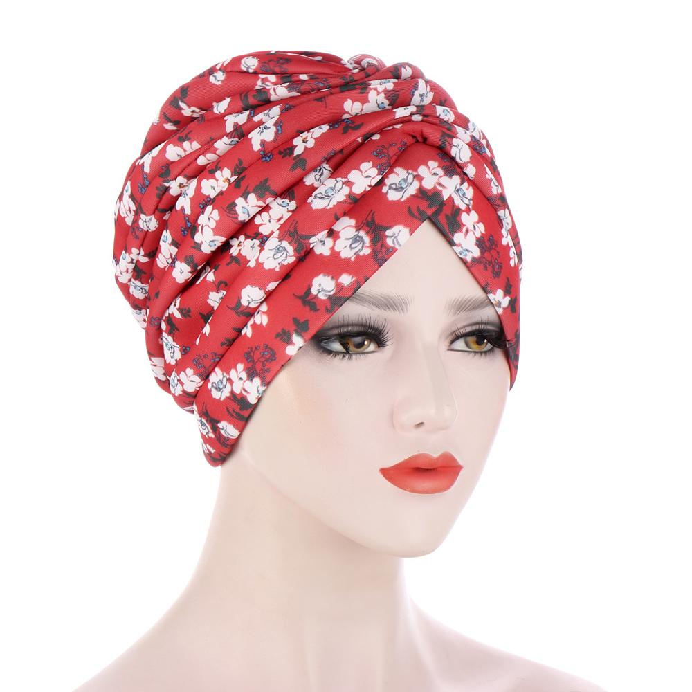 Muy grande de esponja capó de turbante para las mujeres impreso pañuelo de África Headties musulmán mujer envolturas cabeza: 5