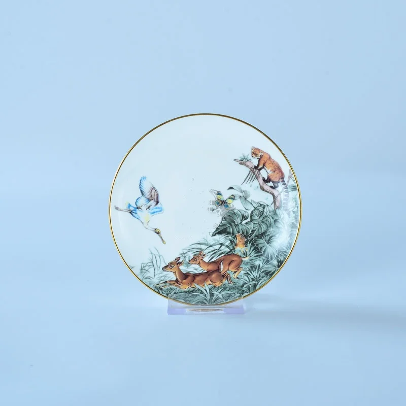 Juegos de platos de cocina, juego de tazas, cuenco, cuchara, platos de cena, taza, plato de postre, juegos de platos y platos de animales del bosque lluvioso: Rojo