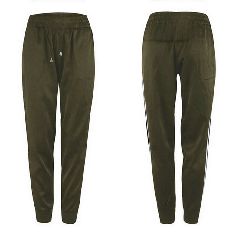 SFIT di sport Delle Donne Ranning Pantaloni Nuovo A Strisce Allentato Pantaloni di yoga Esercizio fitness Da jogging Allenamento Pantaloni all'aperto casuale Tasca: verde / L