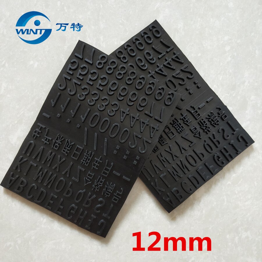 , letters en cijfers voor codering machine