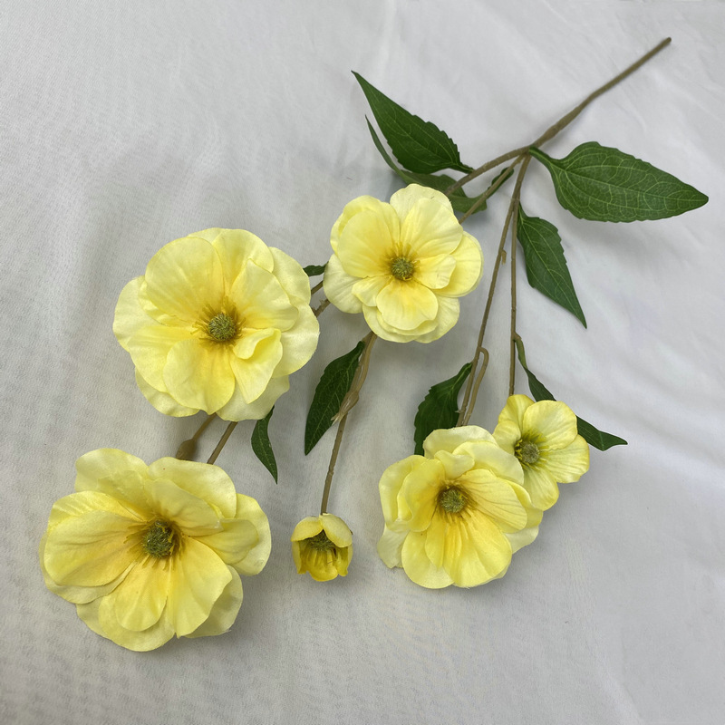 Kunstmatige Vlinder Tak Roze Blauw Zijden Nep Bloemen Thuis Woonkamer Bloemstuk Simulatie Viooltje Bloemen Decoratie: Beige