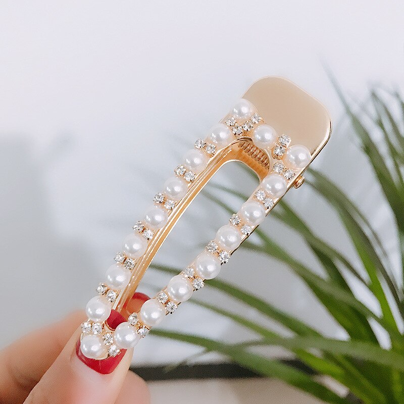 1 ensemble de pinces à cheveux en perles pour filles et femmes, barrettes, épingles à cheveux géométriques, accessoires pour cheveux