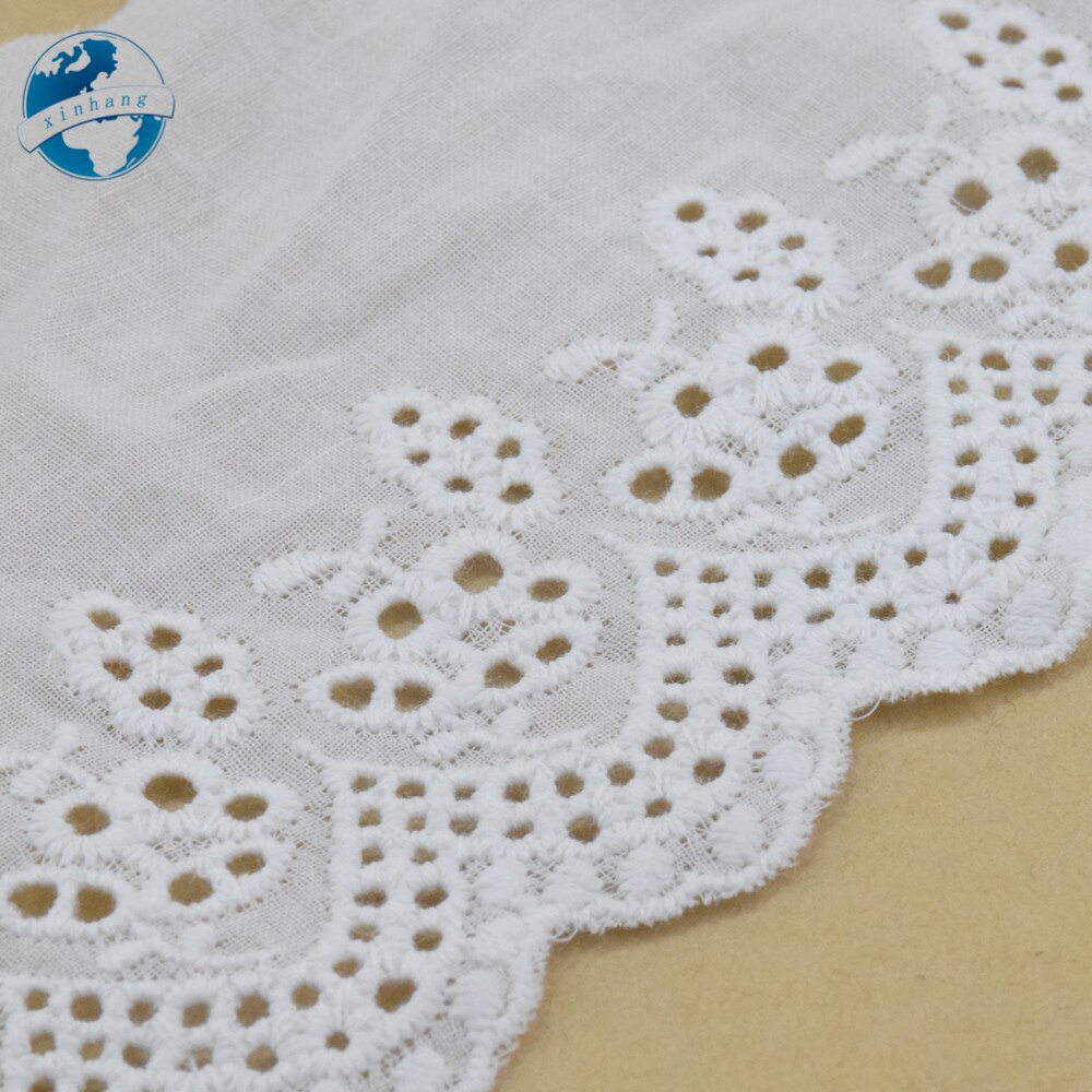8.5Cm Breed 100% Katoen Borduren Kant Naaien Lint Guipure Trim Bruiloft Decoratie Diy Poppen Colthes Accessoires Kant #4192