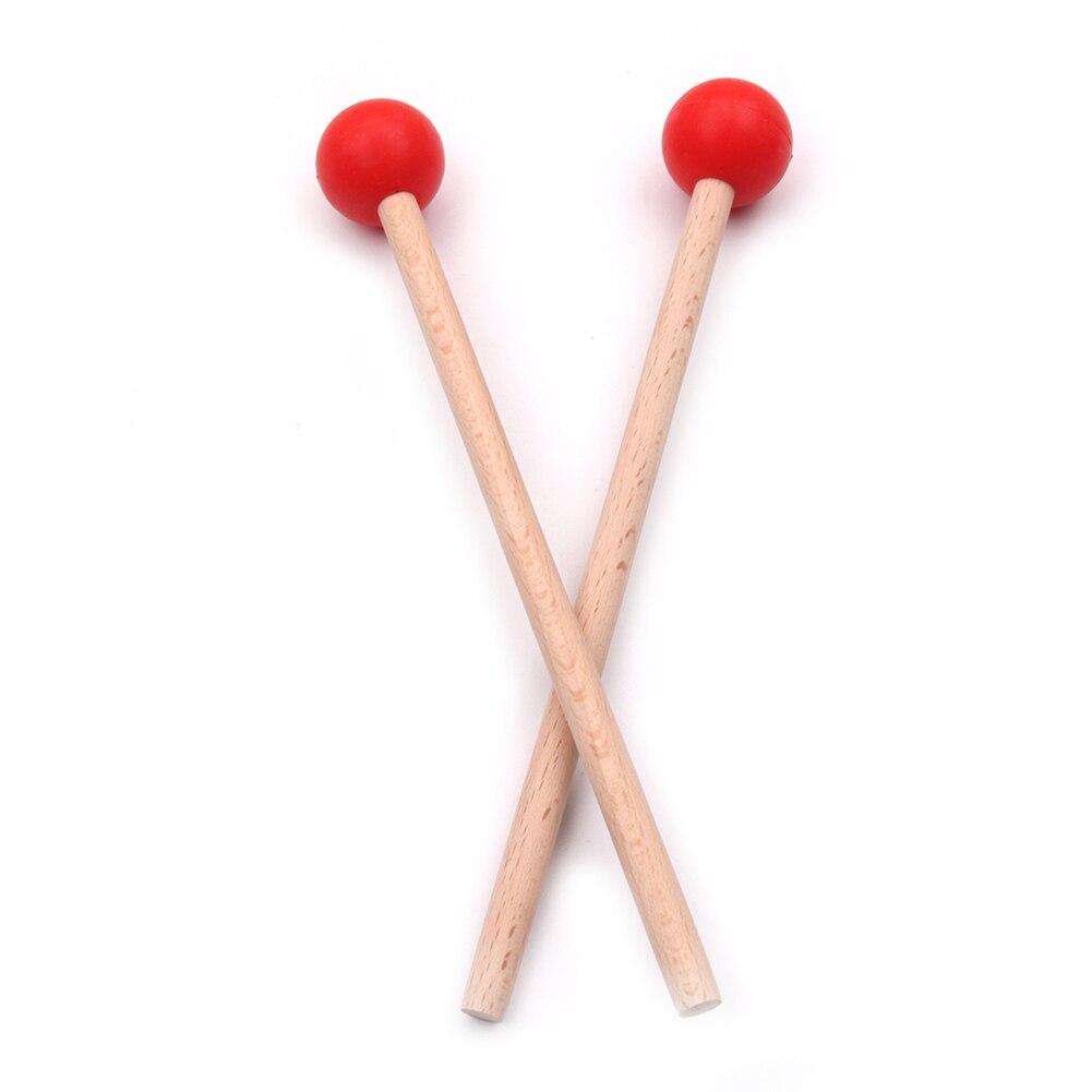 1 Paar Tong Drum Mallet Drumsticks Drumstokken Xylofoon Marimba Drumstick Musical Slaginstrument Voor Kinderen Volwassenen: Red