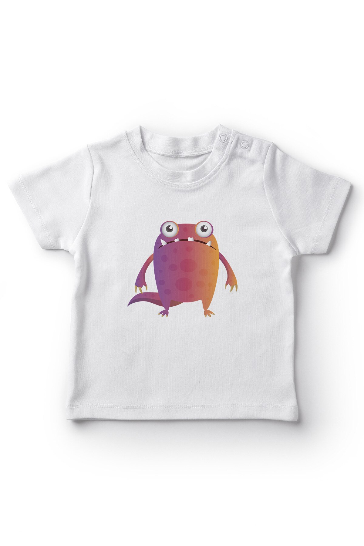 Angemiel Baby Kikker Monster Baby Boy T-shirt Wit