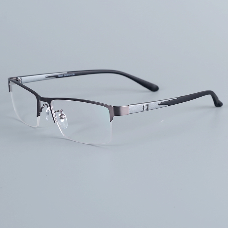 Bellcaca montatura per occhiali uomo occhiali nerd computer ottico trasparente lente trasparente montatura per occhiali per occhiali da uomo 12007: 12007 pistola-grigio