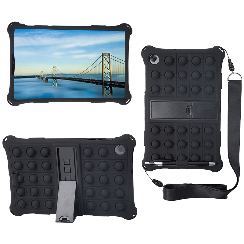 For Lenovo Tab M10 FHD Plus 10 3 Case TB-X606F TB-X606X Soft Bubble Kids Cover for Lenovo Tab M10 HD 2nd X306 TB-X306F/X Case: Black-SP / M10 HD 2nd TB-X306F