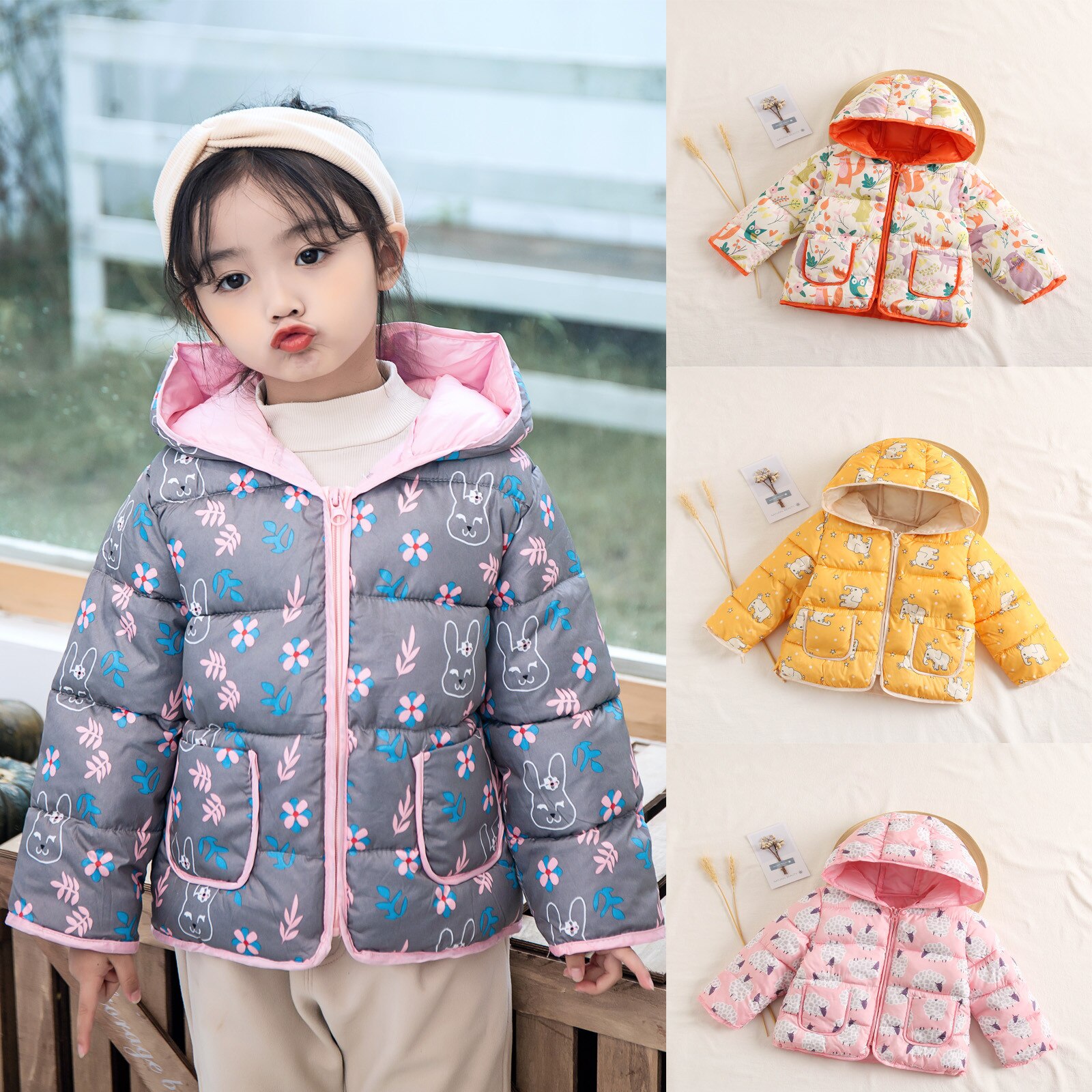 Meisjes Jas & Uitloper Kinderen Katoen Gewatteerde Jas Jongens Winter Kleding Warme Jassen Cartoon Куртка Для Мальчика Kapmantel kids