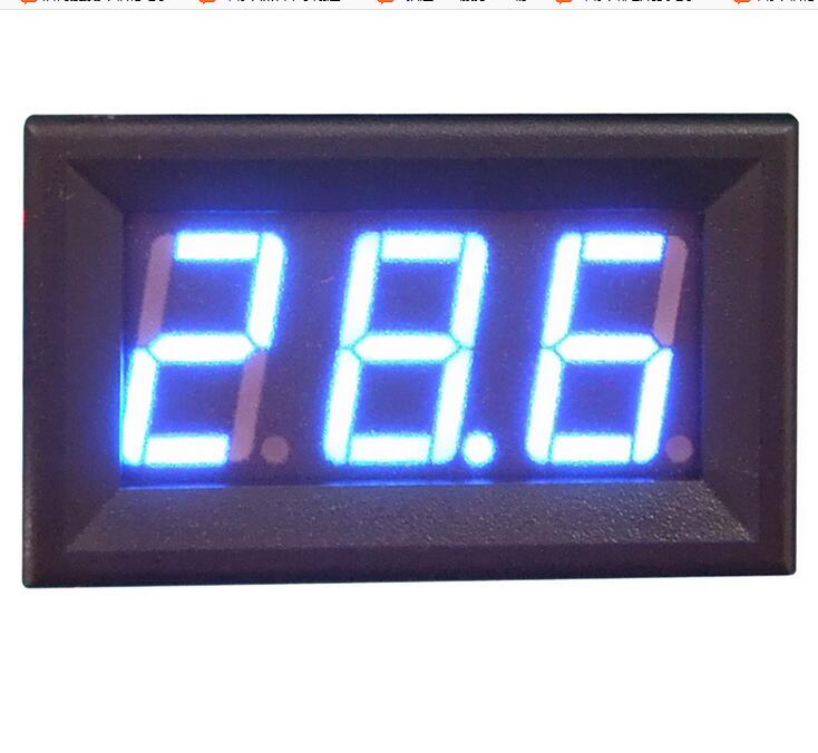 1Pcs Digitale Display Voltager Dc 4.5V Tot 30V Rood/Groen/Blauw Panel Meter Voor 6V 12V Electromobile Motorfiets Auto: Blue voltmeter