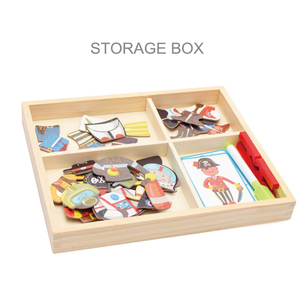 100 + Pcs Holz Spielzeug Magnetischen Puzzle fir Kinder 3D Puzzle Figur/Tiere/Fahrzeug//Verkehr/Passenden zeichnung Bord Lernen Holz Spielzeug