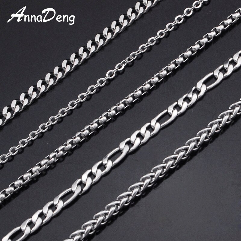 CHIMDOU Stainless Steel Chain Necklace For Men Women Snake Chain DIY long chain Jewelry Accessories