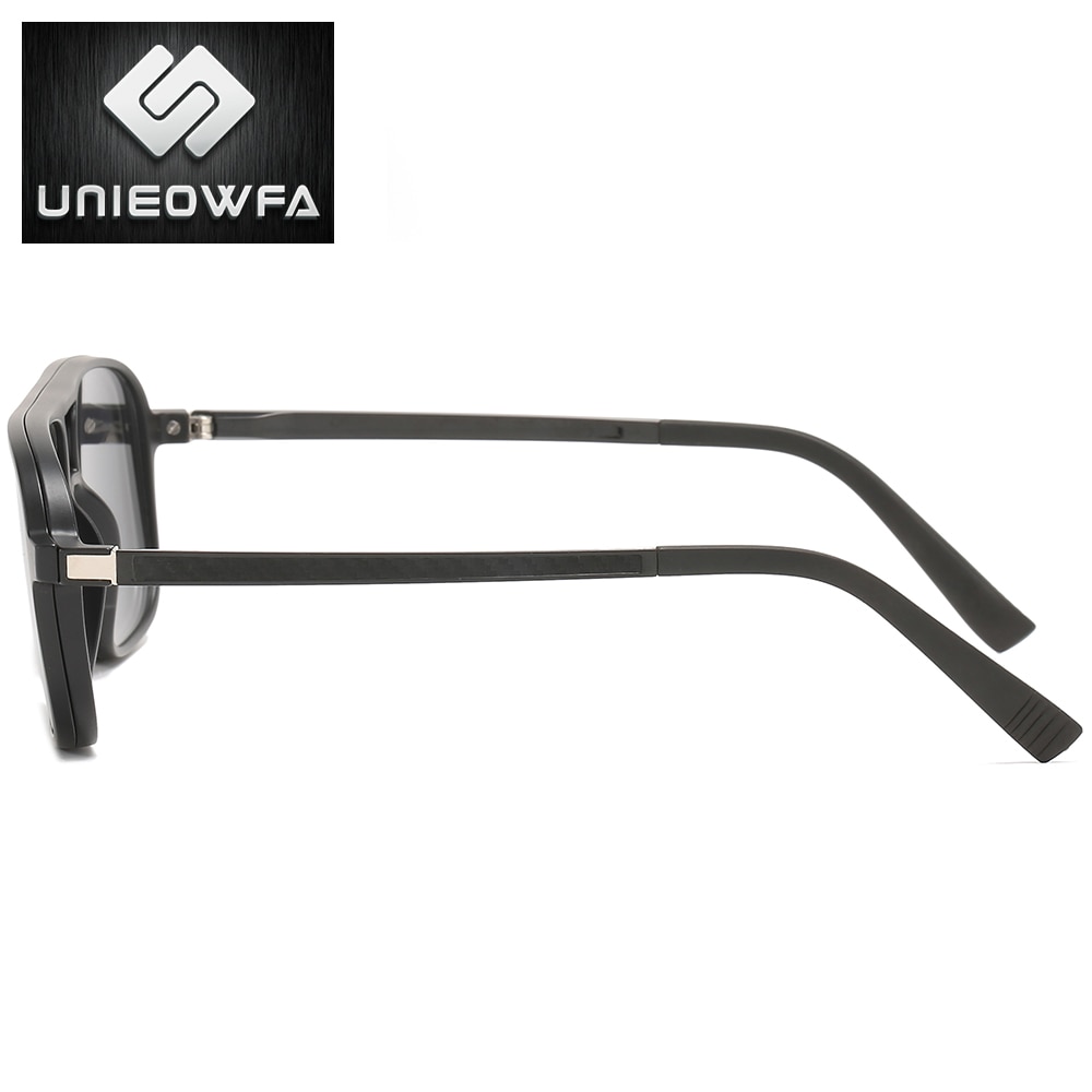 Montura de gafas de sol para hombre, lentes con imán óptico para miopía, graduadas, transparentes, UV400