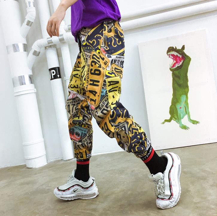 Efterår forår personlighed print harem bukser herre bukser pantalones hombre cargo feet bukser til mænd pantalon homme