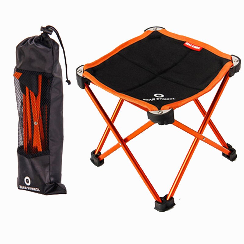 Ours symbole Portable chaise pliable pêche Camping BBQ tabouret pli voyage prolongé randonnée siège jardin bureau meubles de maison