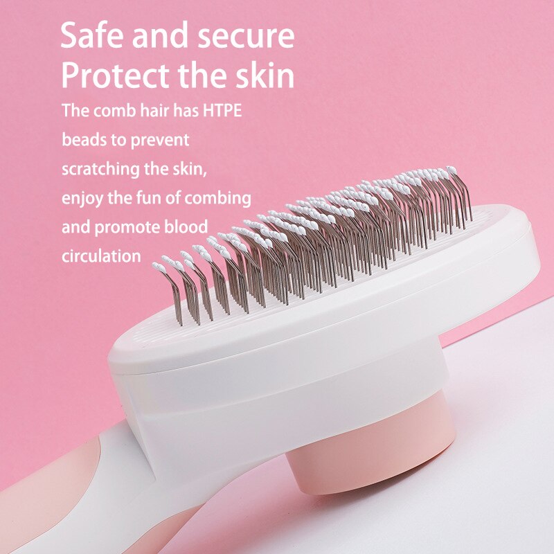 Kat Borstel Hond Kam Haar Verwijderen Huisdier Haar Kam Zelfreinigende Slicker Brush Voor Katten Honden Verwijdert Tangled Hair Beauty producten