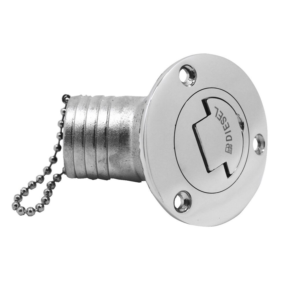 45 Degree 38mm Stainless Steel 316 Deck Filler GAS DIESEL FUEL WASTE WATER High Mirror Polishing Marine Boat Deck Fill Filler: Diesel 38mm