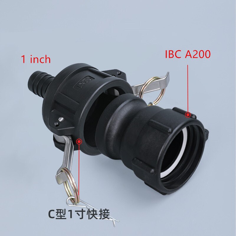 Thicken IBC water tank adapter Valve connector IBC A200 &amp; plastic Camlock Combination Pack: 1 inch